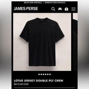 James Perse Black Short Sleeve Tee